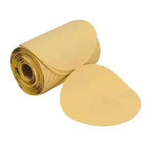 5 In. Gold Reserve No-Fil Paper PSA Disc Roll 120 Grit A296 Aluminum Oxide 100 Per Roll