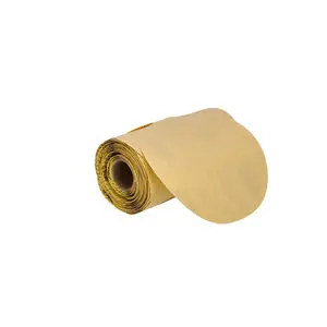 5 In. Gold Reserve No-Fil Paper PSA Disc Roll 400 Grit A296 Aluminum Oxide 100 Per Roll