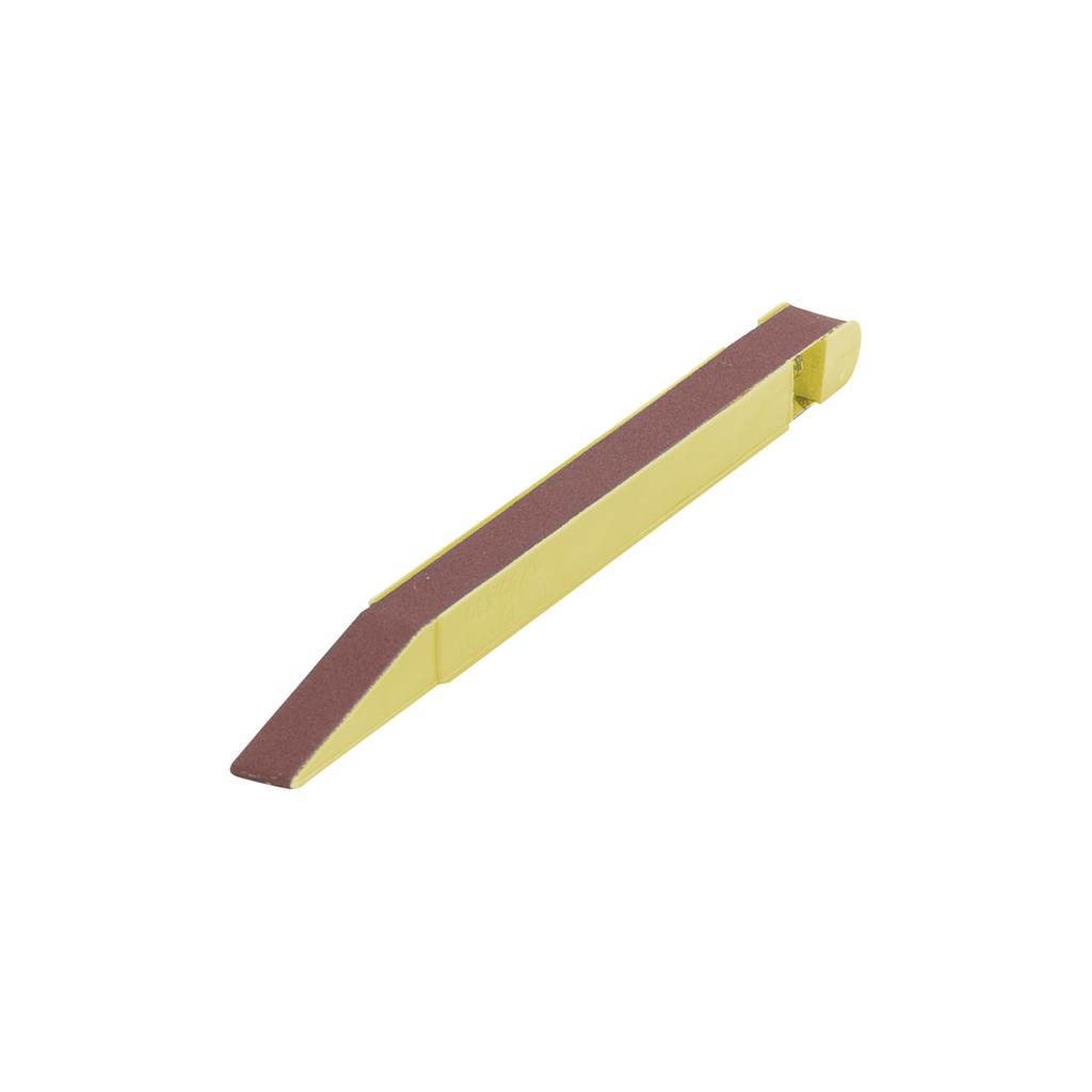 [107-3646] 1/2" Yellow Belt Stick with a 400 Grit Belt