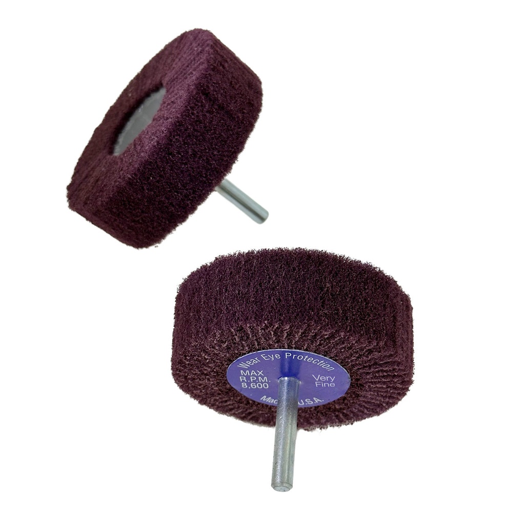 [108-0170] Fiber Flap Wheel 3"x1" Very Fine 1/4" shank