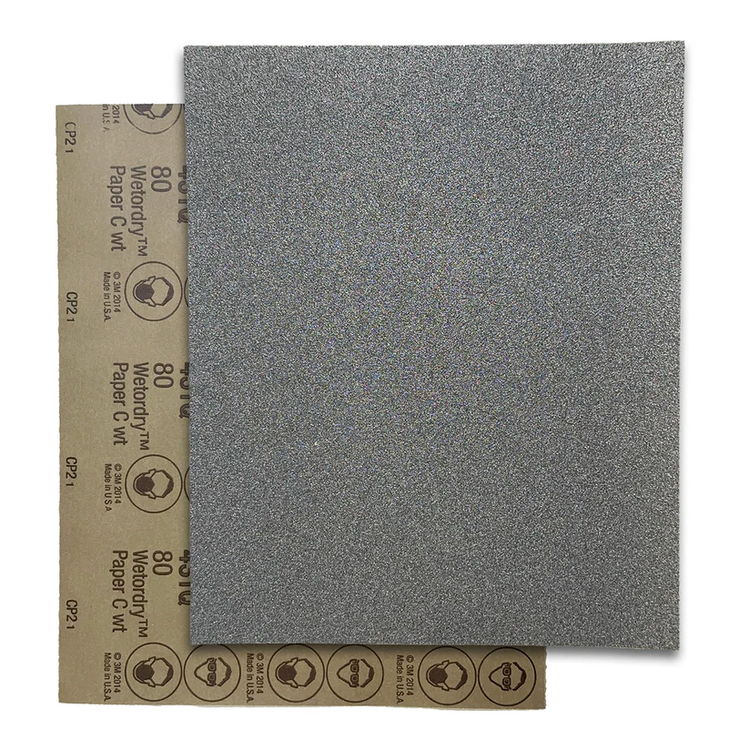 [109-8185] 3M™ Wetordry™ Silicon Carbide Sandpaper - 80 Grit  (Pkg. of 5)