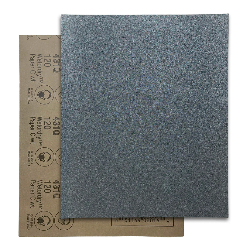 [109-8187] 3M™ Wetordry™ Silicon Carbide Sandpaper - 120 Grit  (Pkg. of 5)