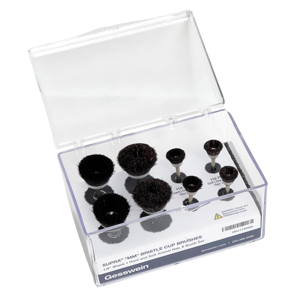 SUPRA® "MM" Bristle Cup Brush - 8-Piece Set
