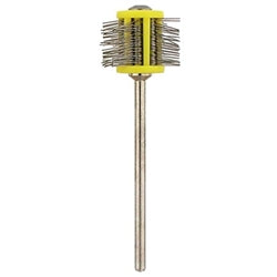 [113-1062] Mounted Texturing Wheel - 16x12mm, Extra-Fine (Yellow)