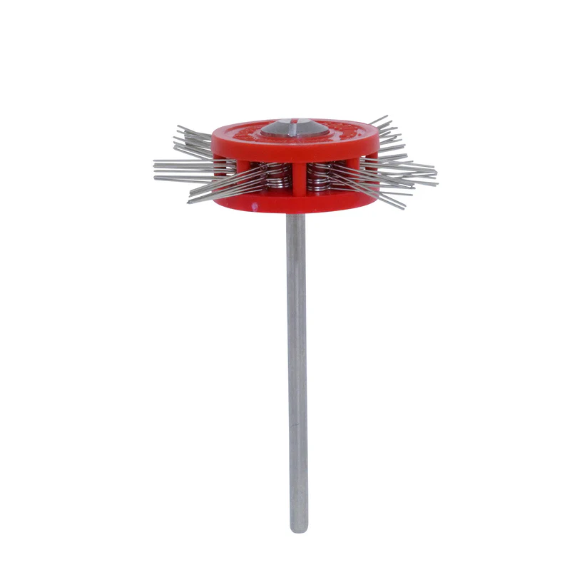 Mounted Texturing Wheel - 35x8mm, Fine (Red)