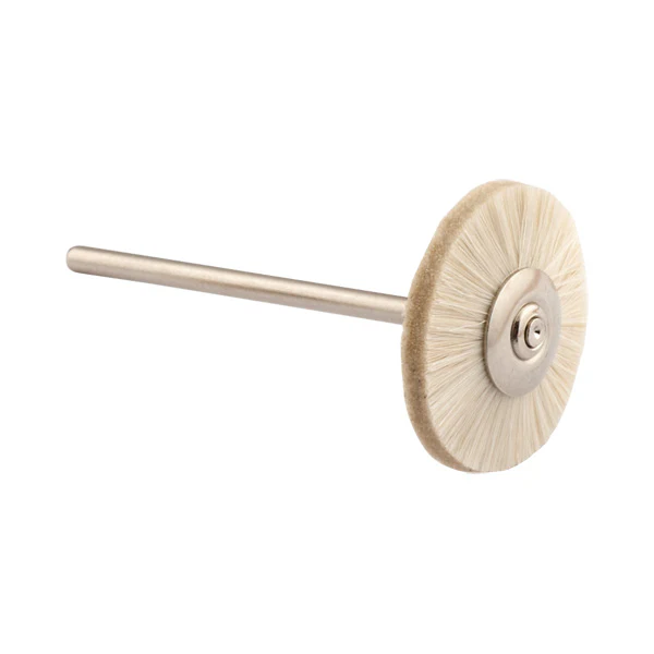 [113-1515] Double Row Mounted Wheel Brush – 3/32" Shank