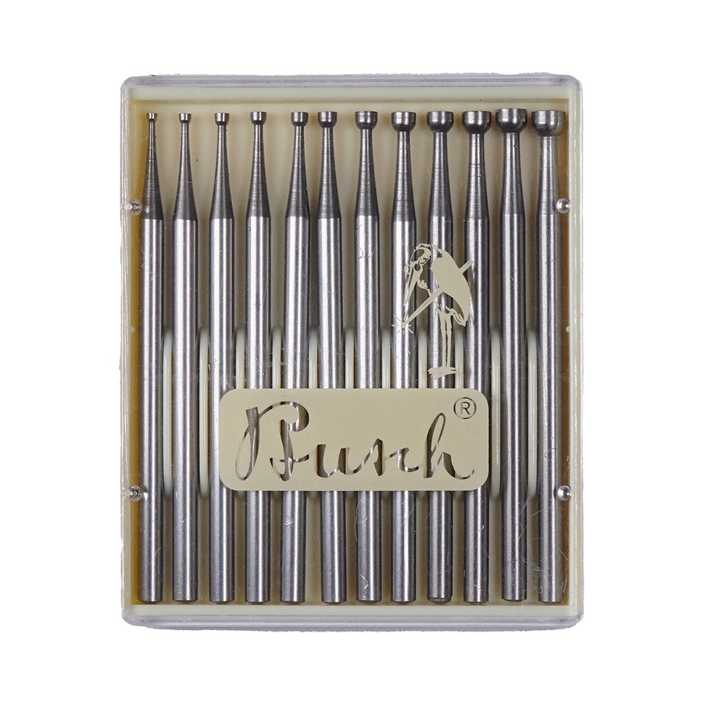 [121-1130] Busch® Fig 77b 010-031 Set of 12 Cup Burs
