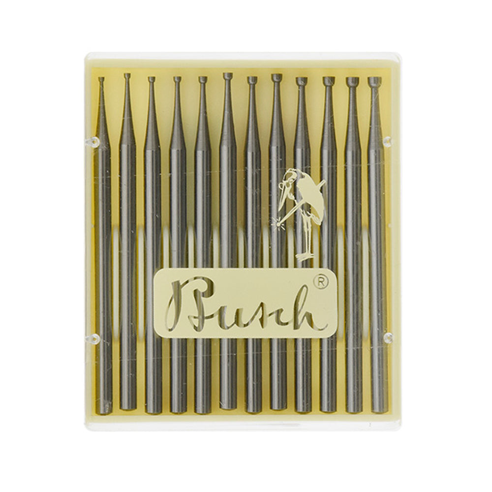 [121-1135] Busch® Fig 77b 008-019 Set of 12 Cup Burs