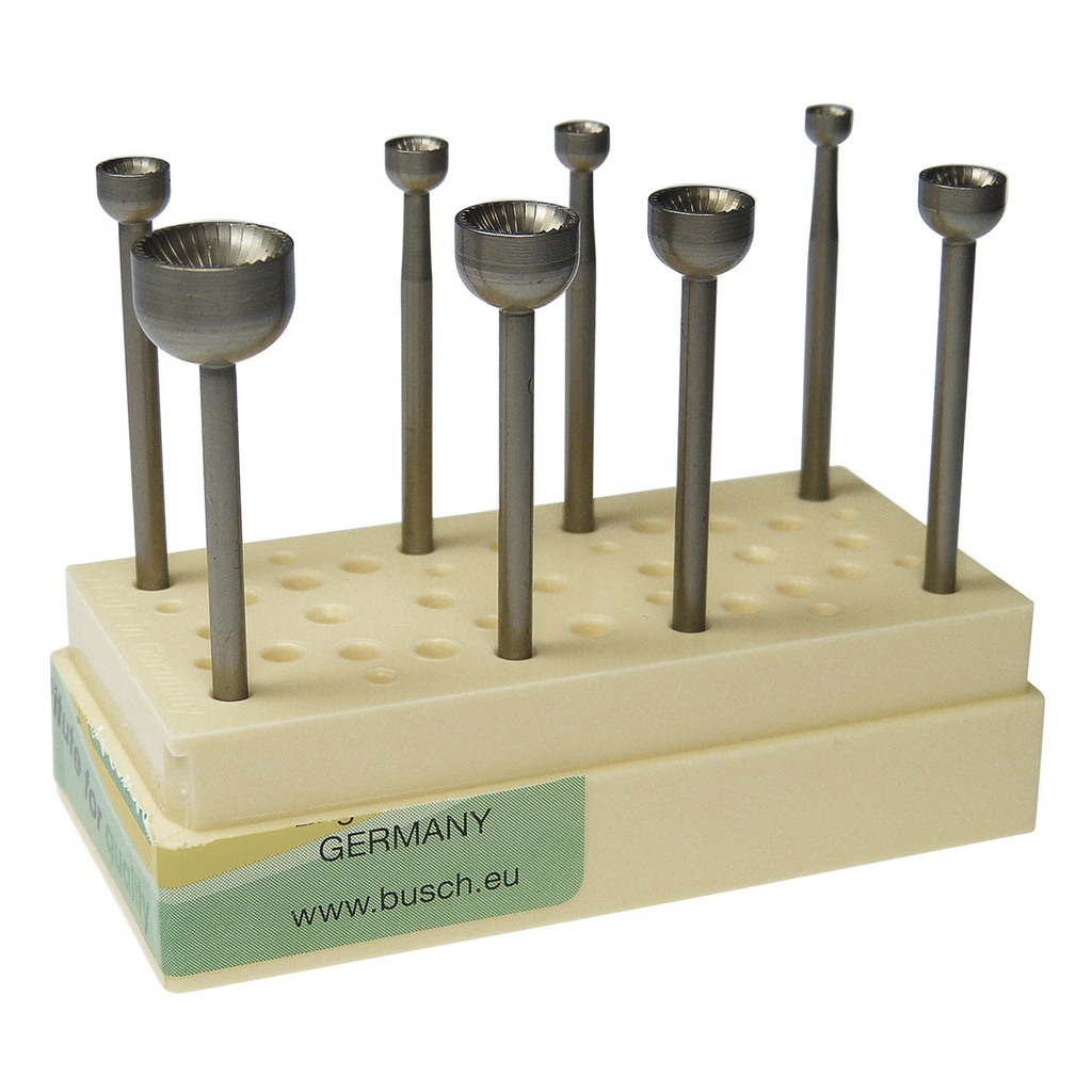 [121-1145] Busch® Cup Fig 77b 035-100 Set of 8 Burs