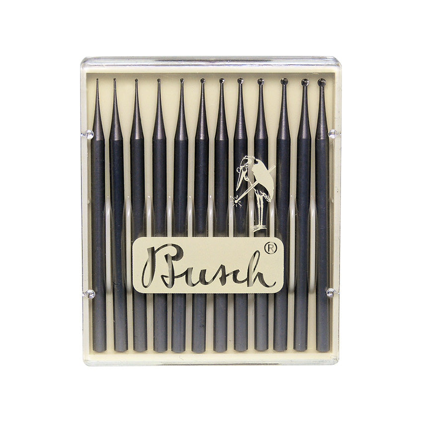 [121-3110] Busch®  Fig.1  003-014 Set of 12 Round Burs