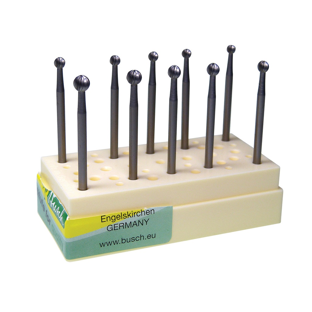 [121-3125] Busch®  Fig.1  027-042 Set of 10 Round Burs