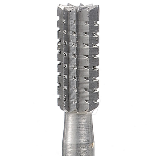 [121-4080] Busch® Fig. 21 - 2.30mm Cylinder Square Cross-Cut Burs, (Pkg. of 6)