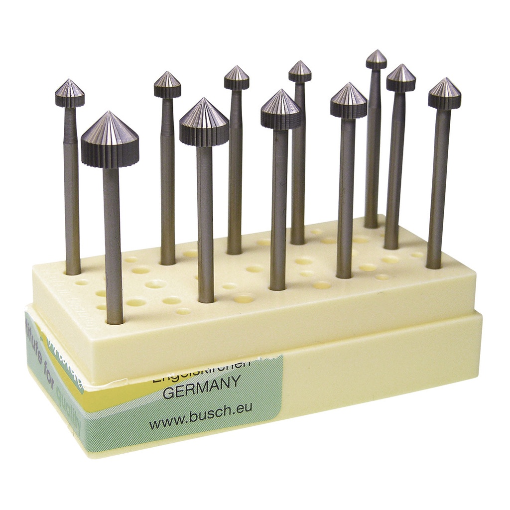 [121-8550] Busch®  Fig.413  350-800 Set of 11 Stone Setting Burs