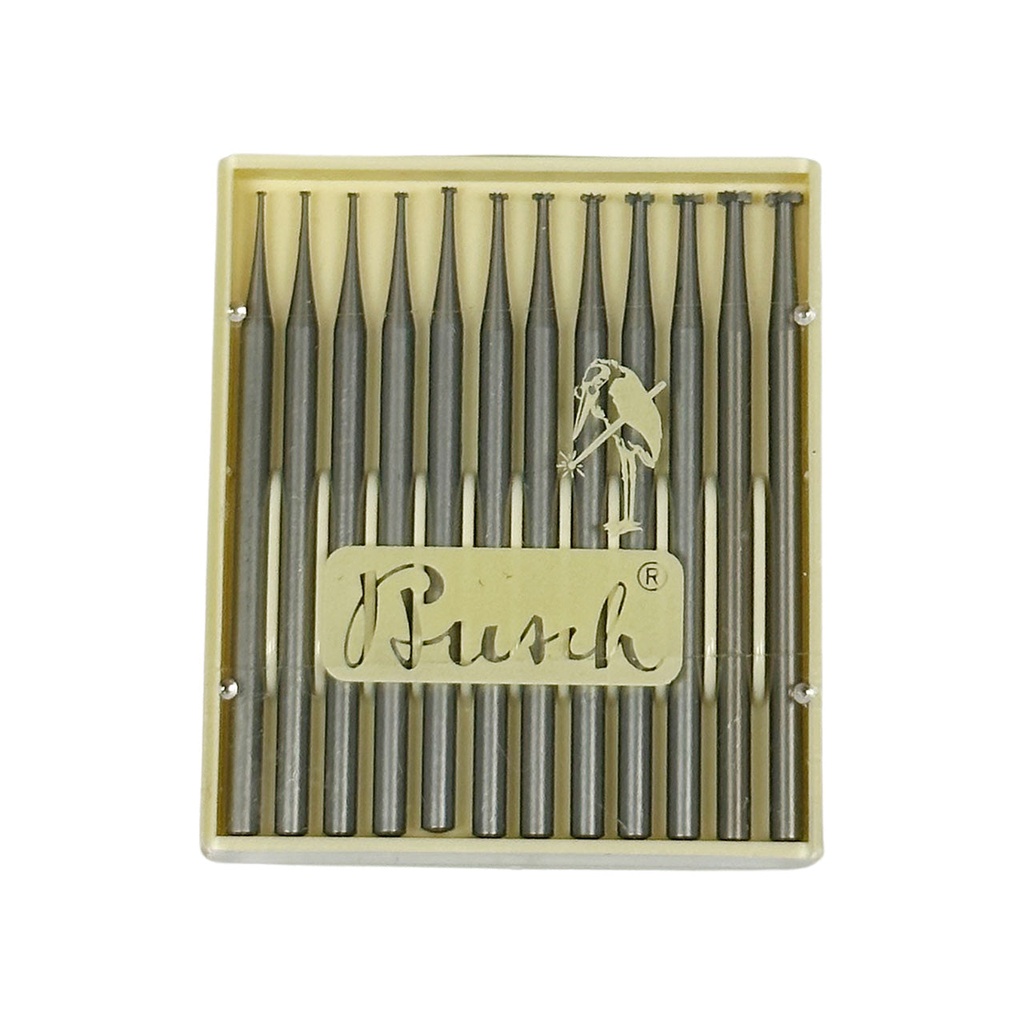 [122-4000] Busch® Fig. 2 007-027 Set of 12 Wheel Burs