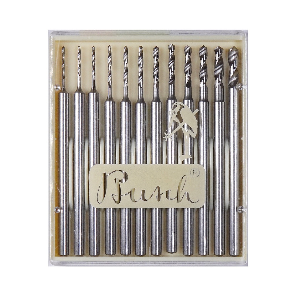 [122-7030] Busch® Bur Fig. 77  006 - 023 Set of 12 Twist Drills