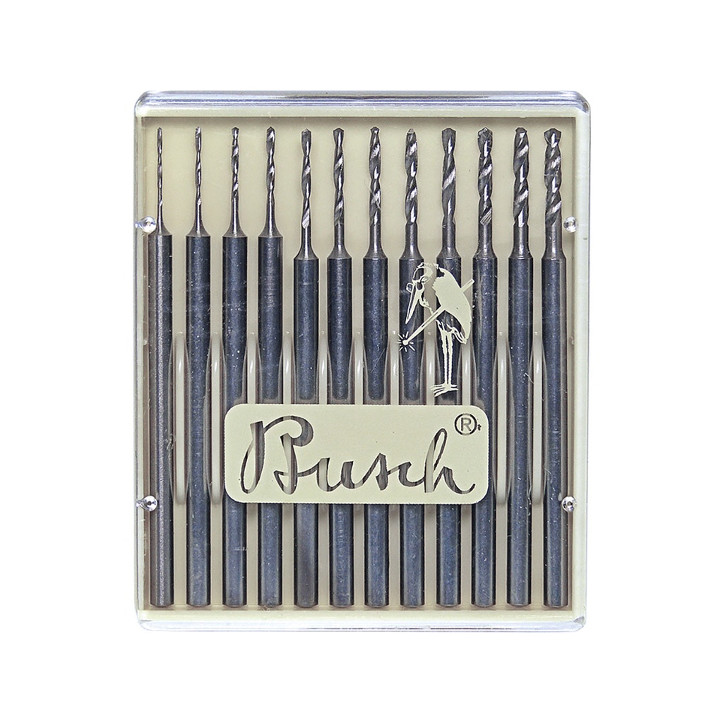 [122-7035] Busch® Bur Fig. 77  005-016 Set of 12 Twist Drills