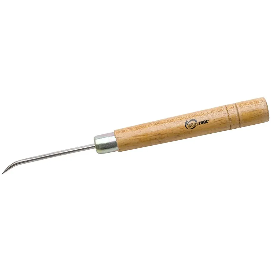 [811-1880] BURNISHER CURVED SLIM  WITH WOOD HANDLE