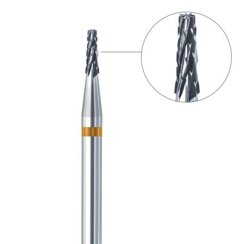 [125-5476] Busch® Fig. 38AU - 0.60mm Cone Carbide Burs (Pkg. of 2)