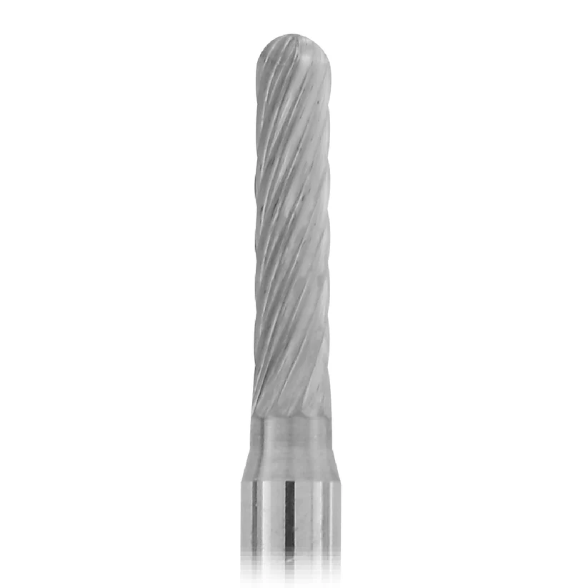 1-1/2" Solid Carbide Burs - 1/8" Shank, 3/32" x 7/16" Rounded End Plain Cut