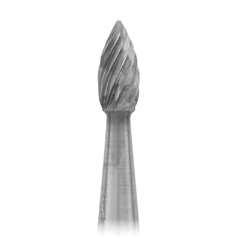 [129-1110] 1-1/2" Solid Carbide Burs - 1/8" Shank, 1/8" x 1/4" Plain Cut Point