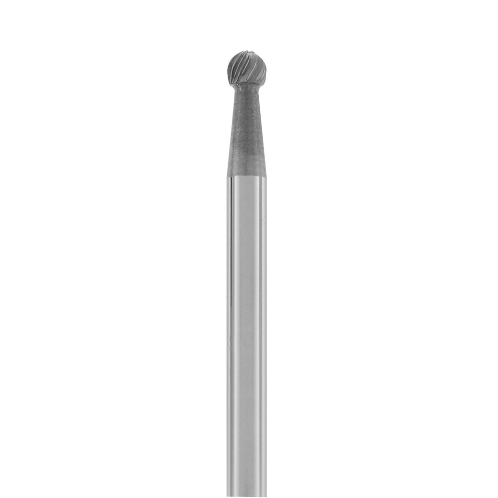 3" Solid Carbide Burs - 1/8" Shank - 1/8" Round, Plain