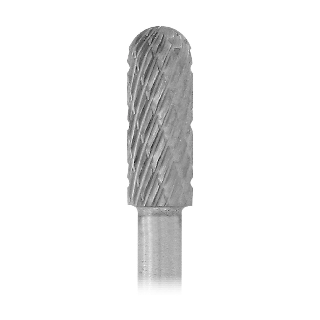 [129-1665] 1-1/2" Solid Carbide Burs - 1/8" Shank, 3/16" x 1/2", Double Cut, Rounded Cylinder