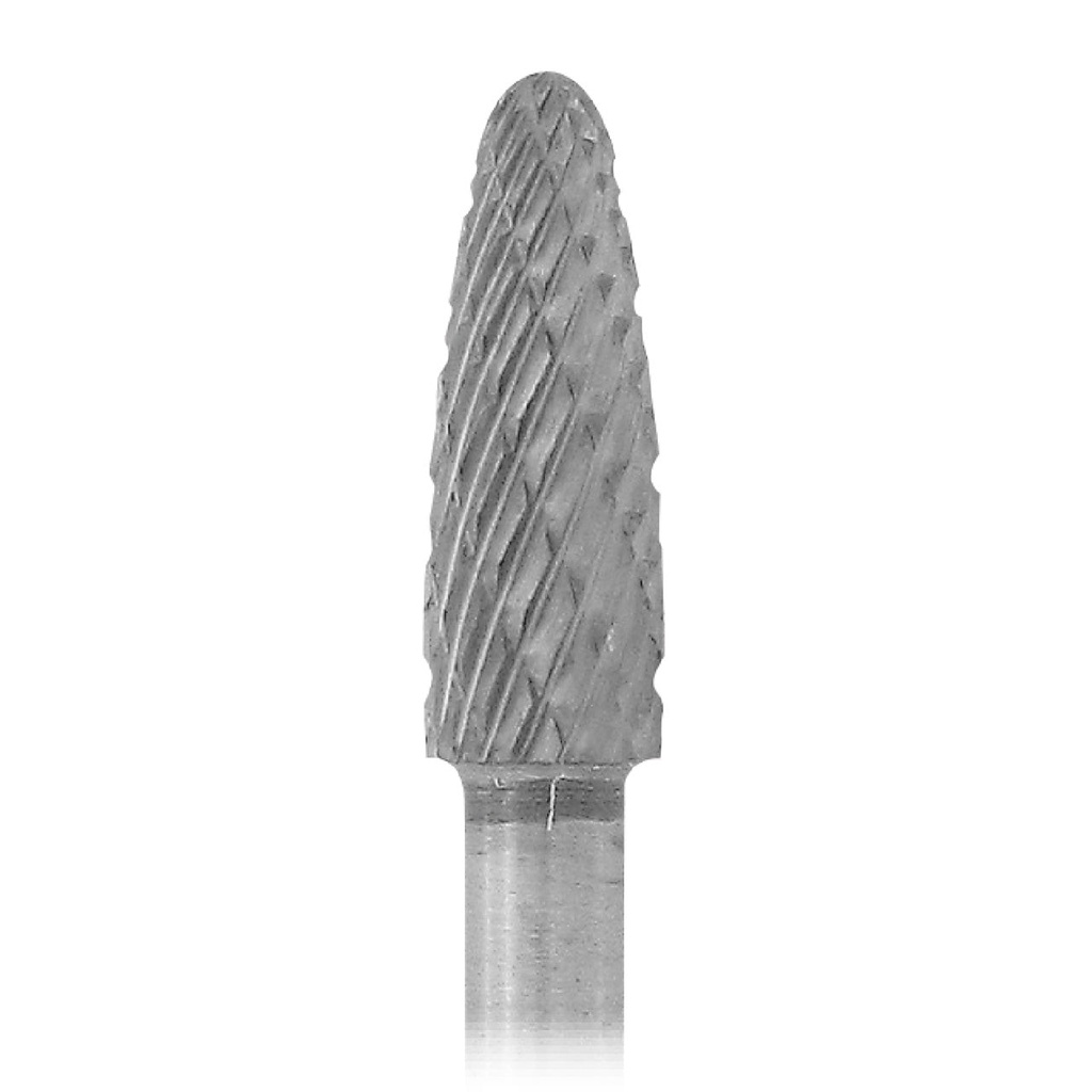 [129-1690] 1-1/2" Solid Carbide Burs - 1/8" Shank, 3/16" x 1/2", Plain Cut, Bullet