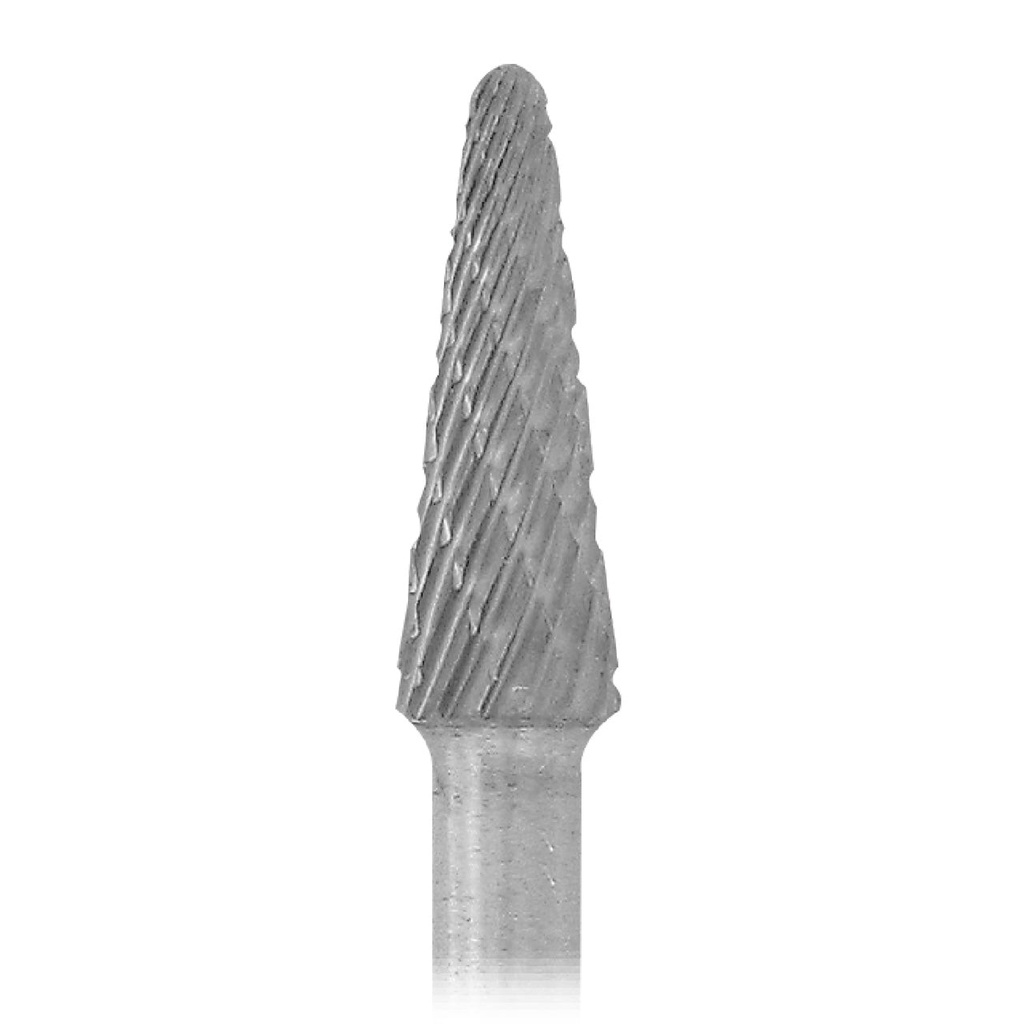 1-1/2" Solid Carbide Burs - 1/8" Shank, 3/16" x 1/2" Plain Cut, Rounded Point