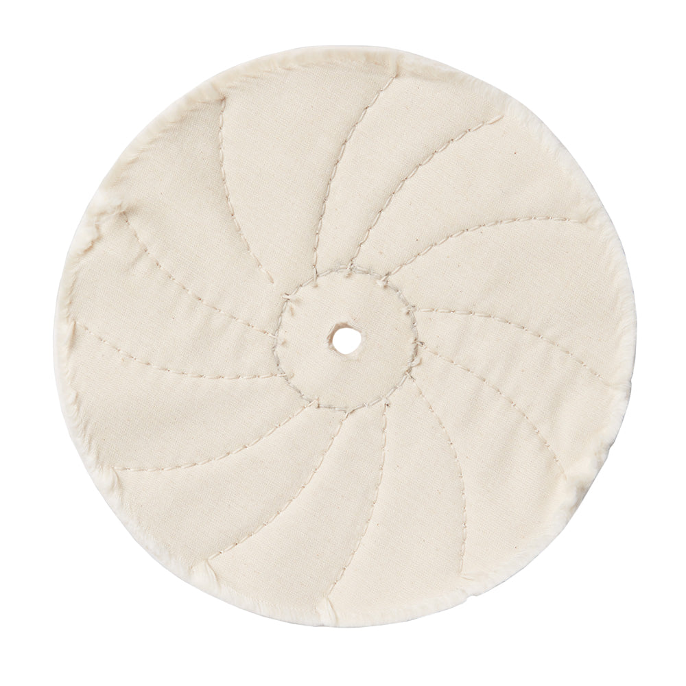 [140-0005] White Spiral Creso Sewed Buff