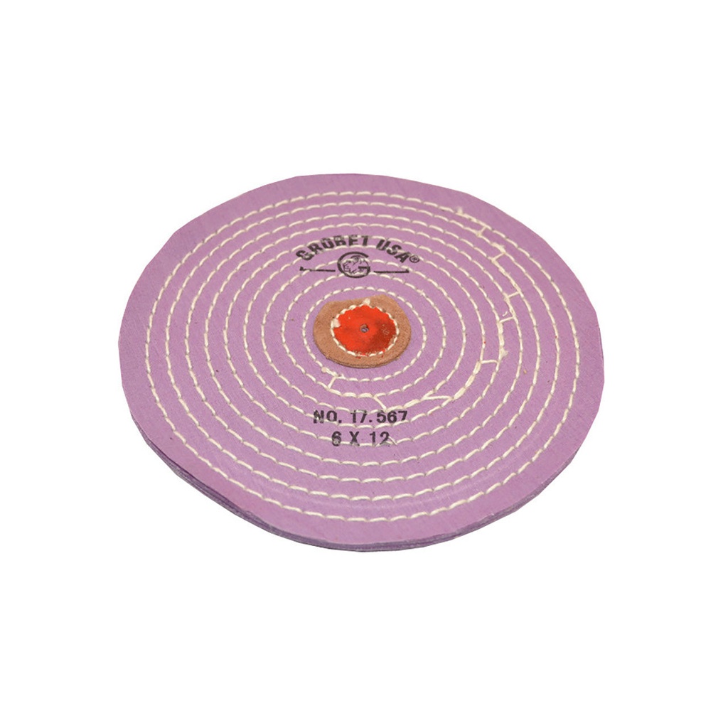 [140-2958] Grobet USA® Berry Muslin Buff - 6" Razor Edge