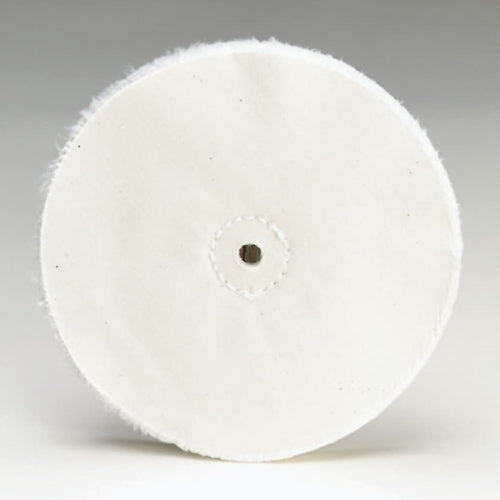 [140-4315] Loose White Muslin Buff - 3/8" Arbor Hole, 3" x 20 Ply