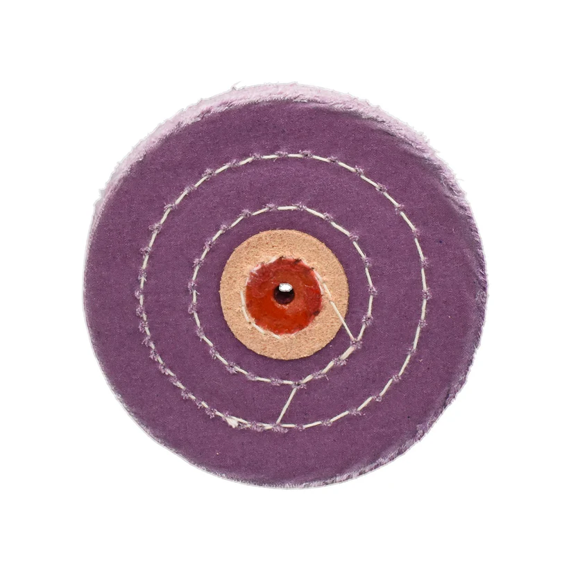 [140-6660] Plum 4" x 40 Ply Stitched Muslin Buff