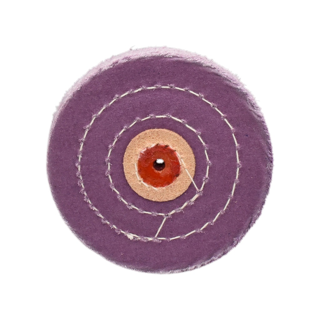 [140-6661] Plum 5" x 45 Ply Stitched Muslin Buff