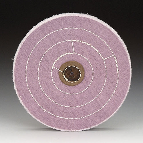 [140-6662] Plum 6" x 50 Ply Stitched Muslin Buff