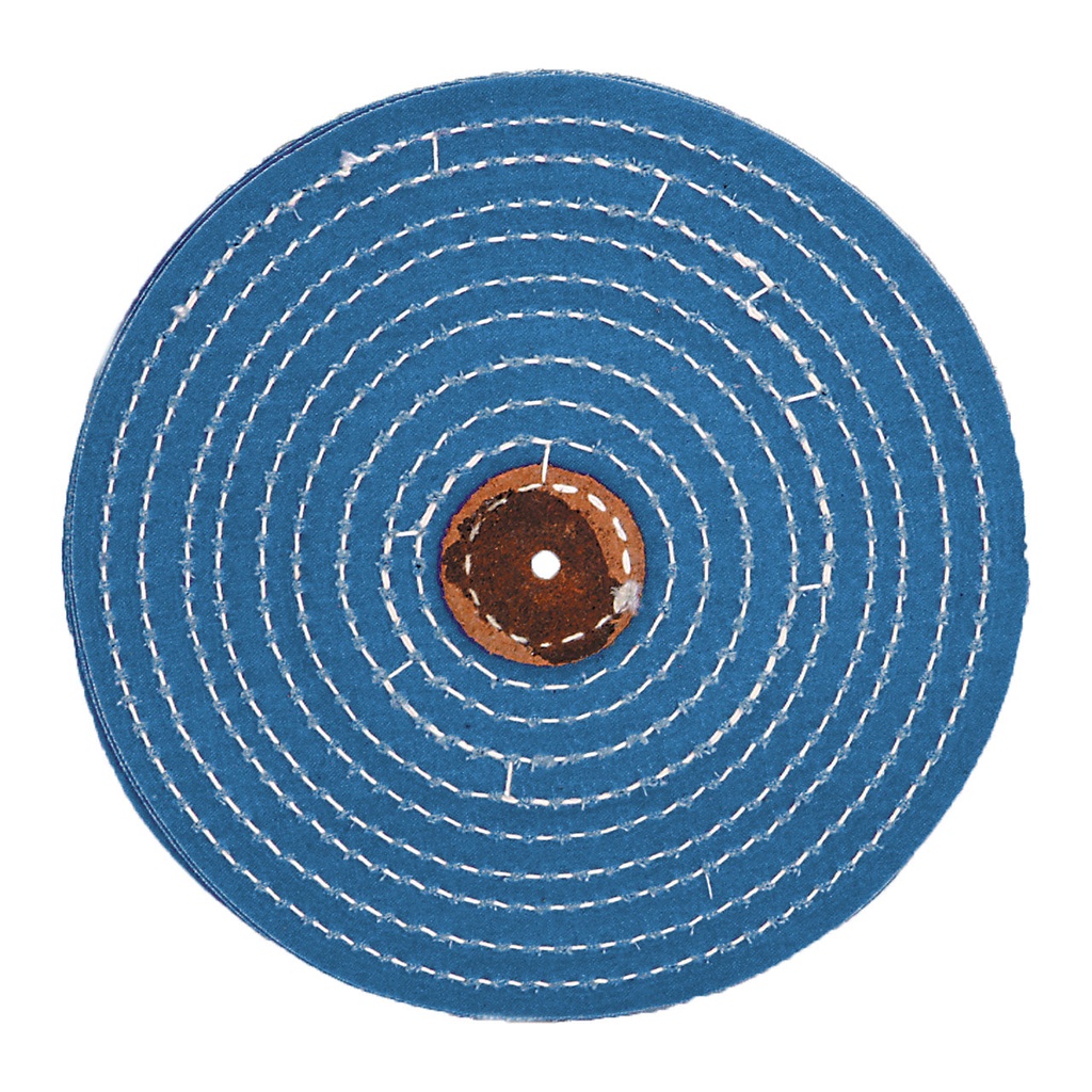 [140-6704] Platinum Blue 6" x 36 Ply Razor-Edge Muslin Buffs
