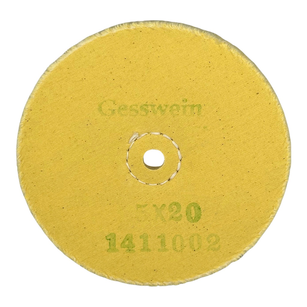 [141-1002] Loose Yellow 5x20 3/8" Arbor Hole Muslin Buff