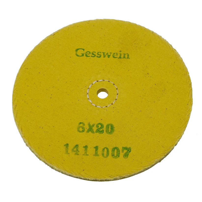 [141-1007] Loose Yellow 6 x 20 3/8" Arbor Hole Muslin Buff