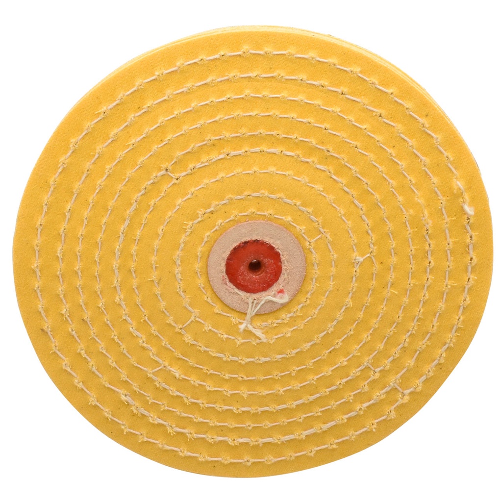 [141-8600] Yellow Razor-Edge 6" Muslin Buff