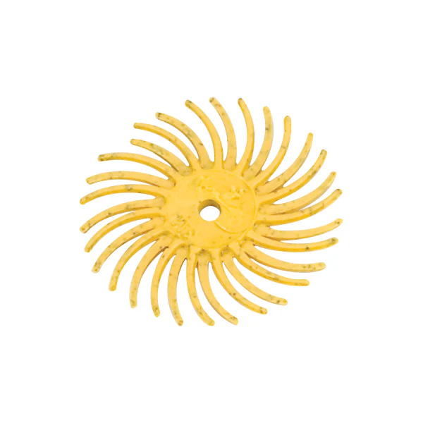 3M™ Radial Bristle Discs - 3/4" Yellow, 80 grit (Pkg. of 12)