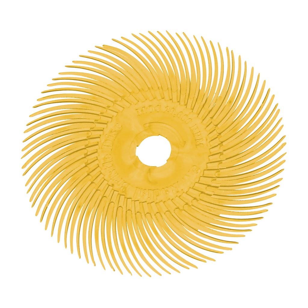 3M™ Radial Bristle Discs 3" (Pkg. of 10) - 3" Yellow (80 grit)