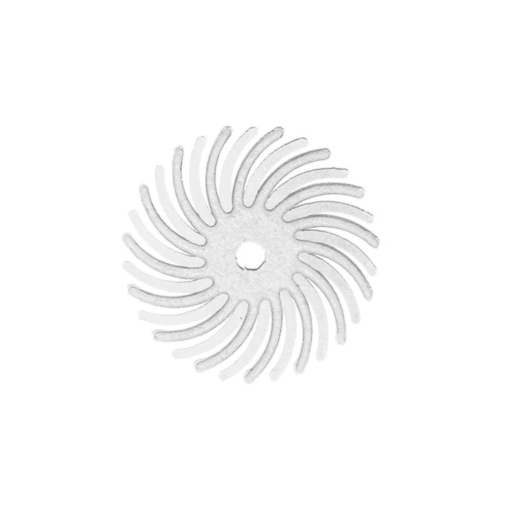 [145-5024] Dedeco® SUNBURST® Radial Discs - 5/8", 120 Grit White (Pkg. of 12)