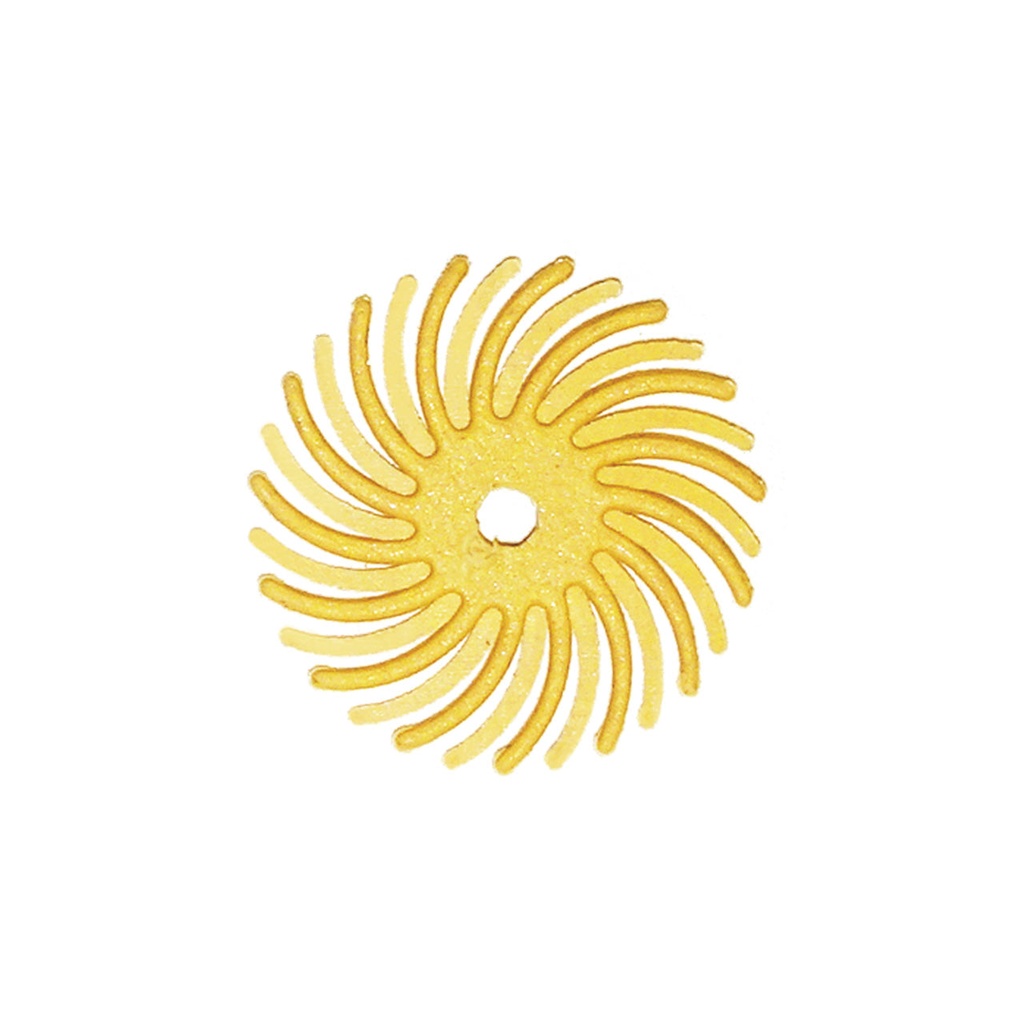 [145-5043] Dedeco® SUNBURST® Radial Discs - 5/8" 80 grit (Pkg. of 48) Yellow