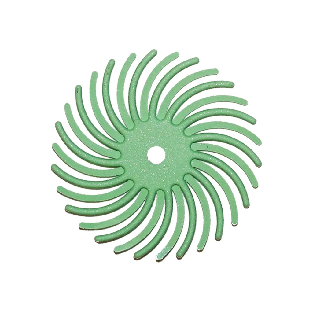 Dedeco® SUNBURST® Radial Discs - 7/8", 1 Micron (Pkg. of 12) Light Green