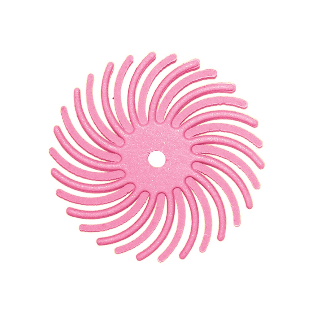 [145-5087] Dedeco® SUNBURST® Radial Discs - 7/8" 600 grit (Pkg. of 48) Pink