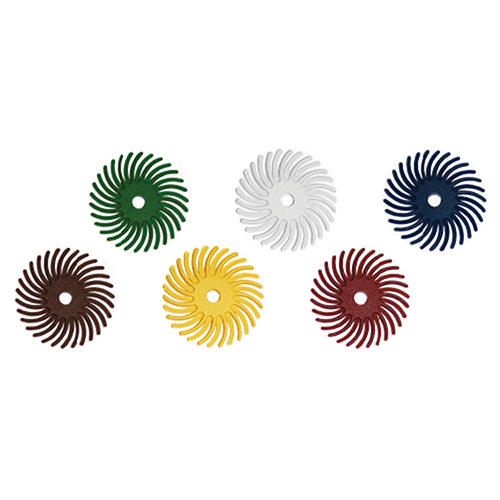 Dedeco® SUNBURST® Radial Discs - 1", 36 Grit Brown (Pkg. of 12)