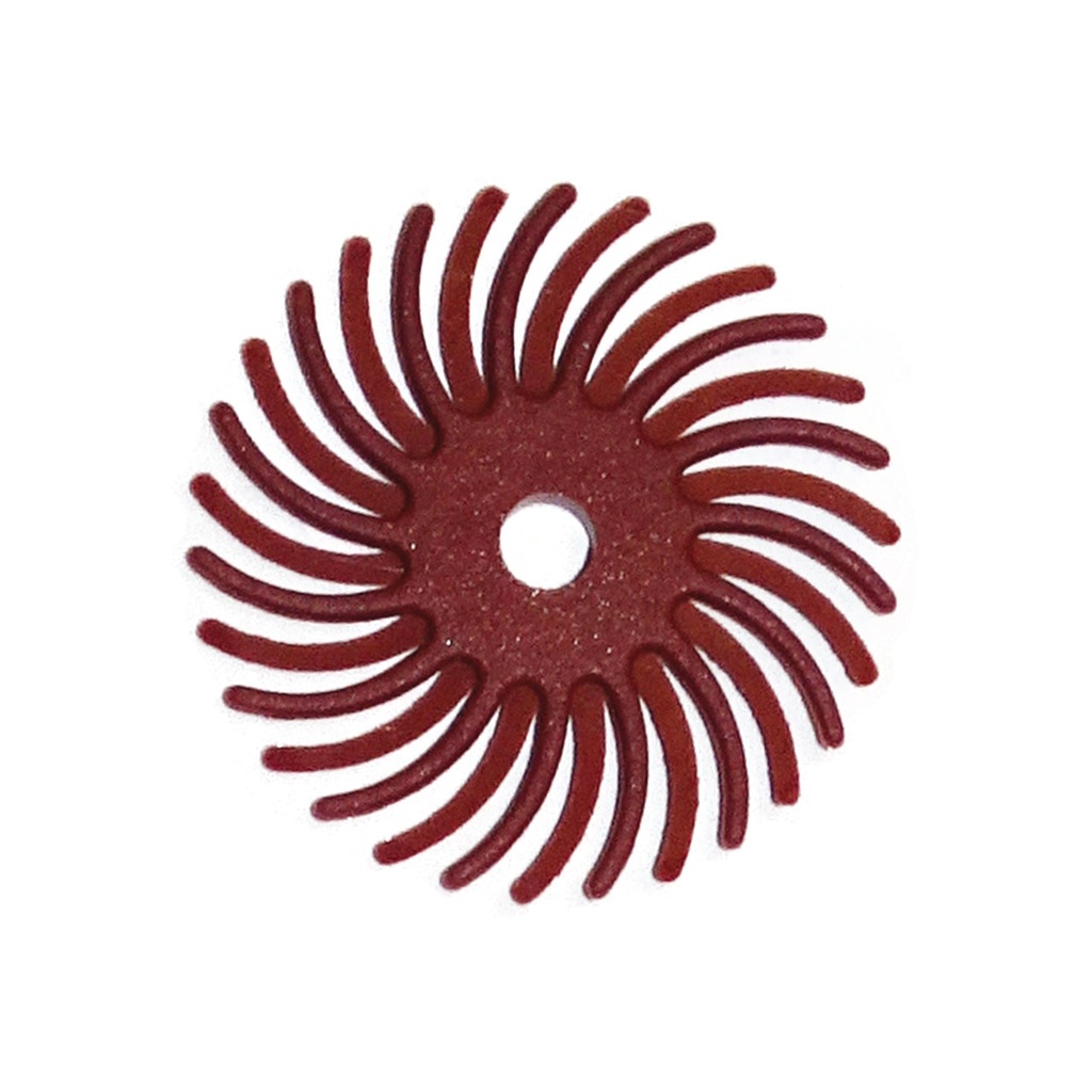 Dedeco® SUNBURST® Radial Discs - 1" Red, 220 Grit (Pkg. of 48)