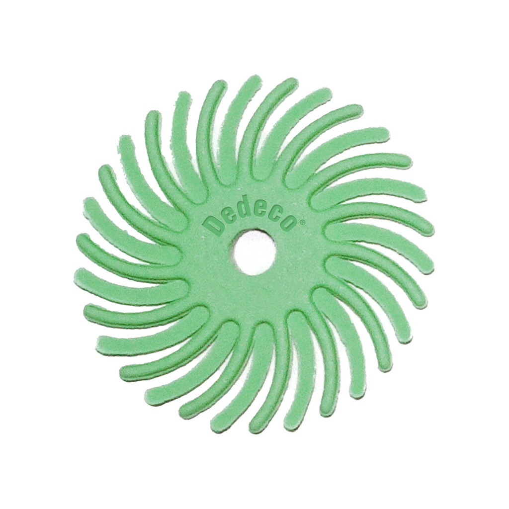 Dedeco® SUNBURST® Radial Discs - 1", 1 Micron Light Green (Pkg. of 48)