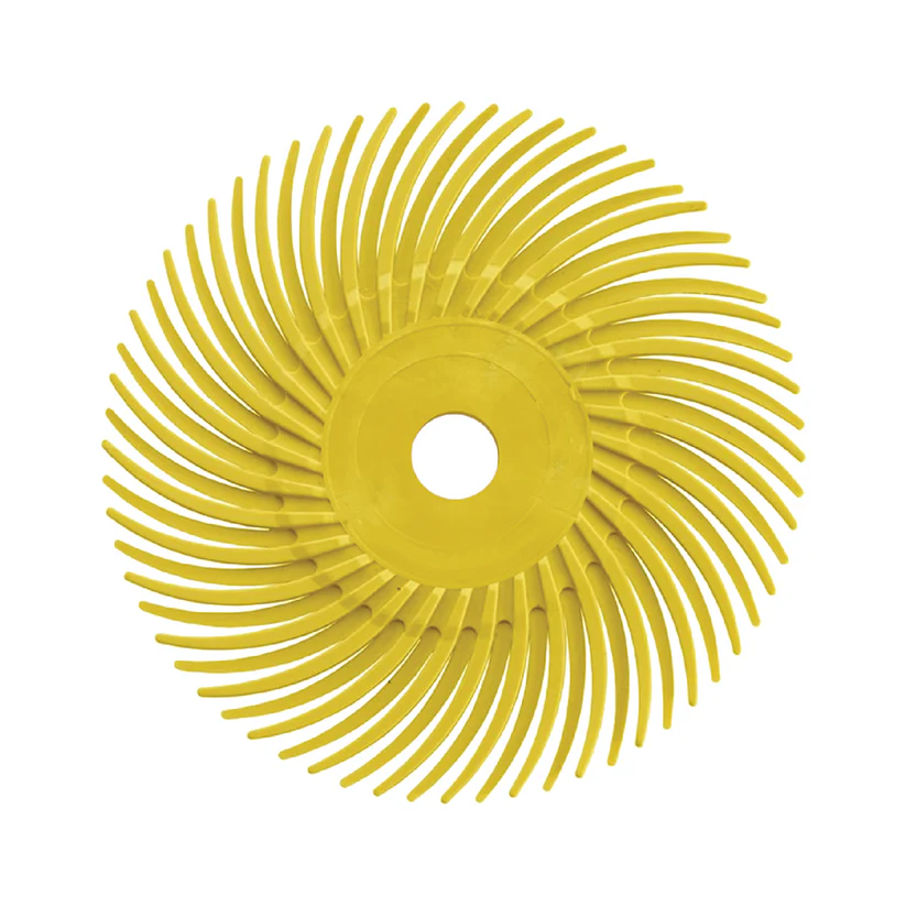 [145-5223] Dedeco® SUNBURST® Radial Discs - 3" (3/8" Center Hole) - 80 grit (Pkg. of 12)
