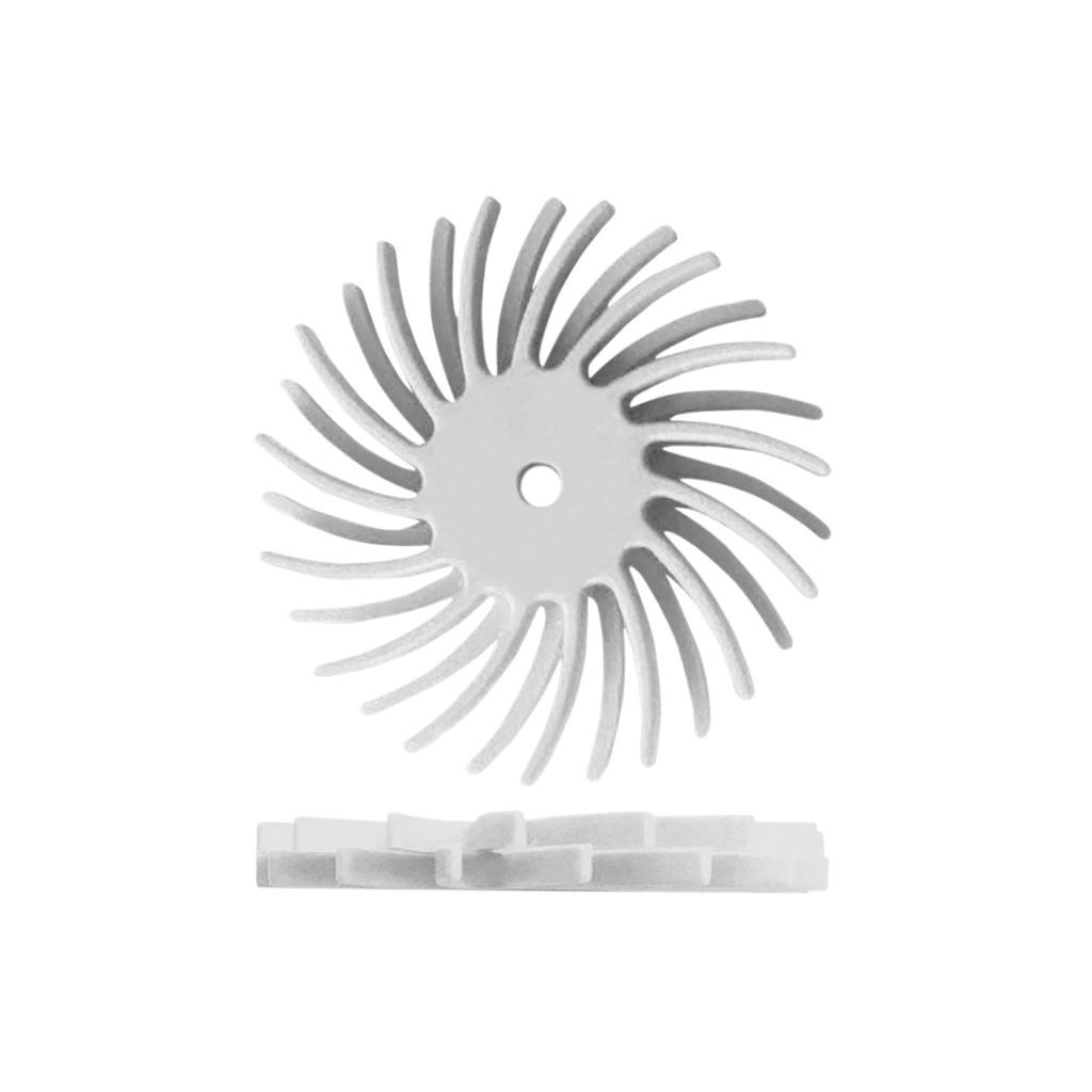 [145-5291] Dedeco® SUNBURST® Dual Radial Discs - 7/8" White, 120 grit (Pkg. of 12)