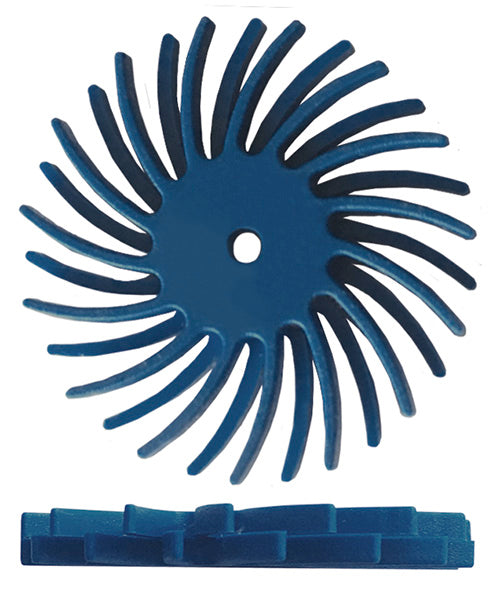 Dedeco® SUNBURST® Dual Radial Discs - 7/8" Blue, 400 grit (Pkg. of 12)